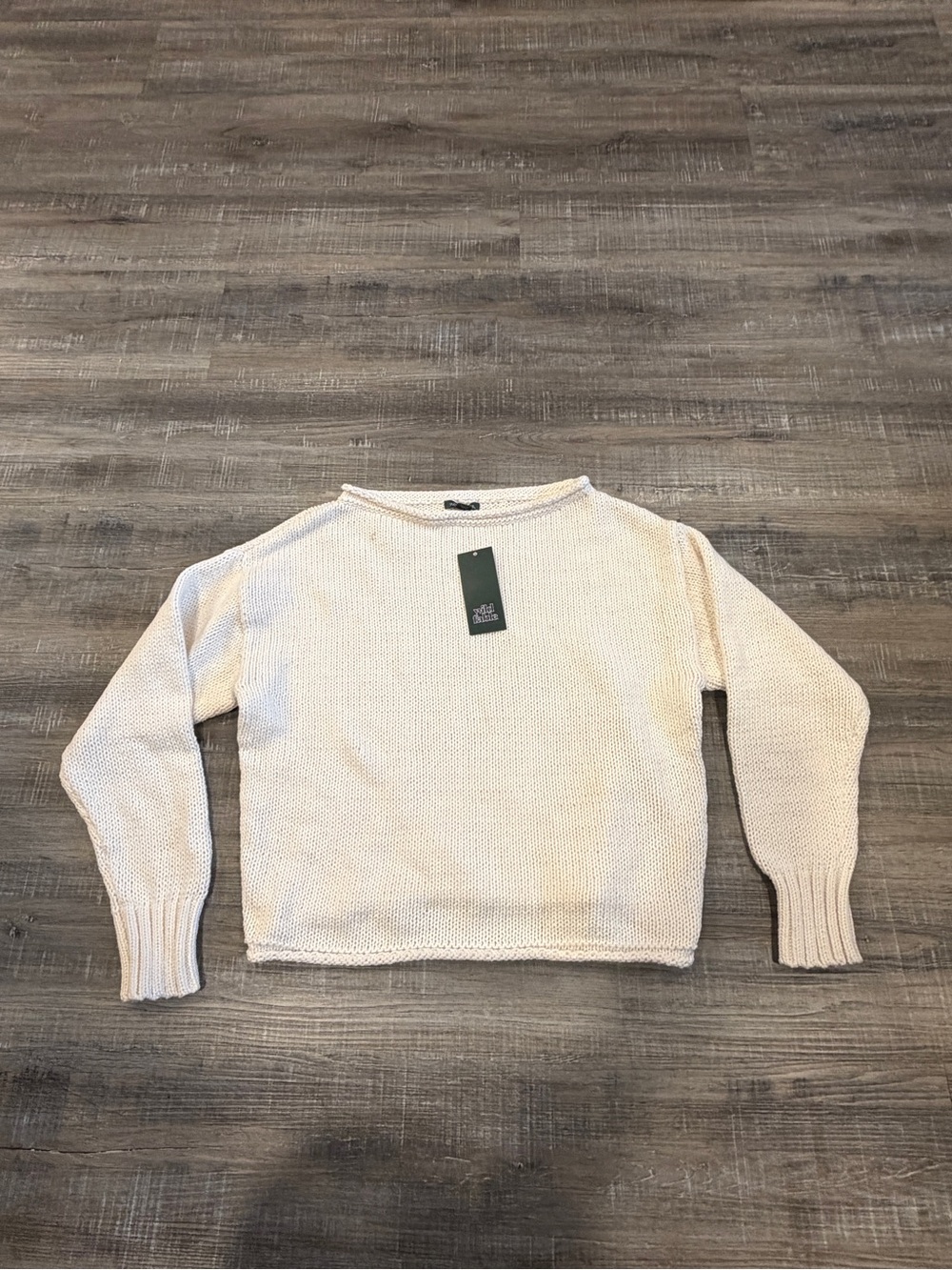 wild fable Cream Crewneck Knit Sweater